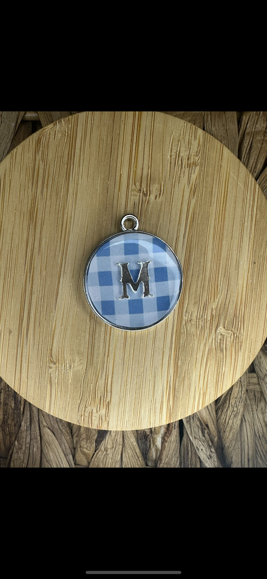 Blue Checked Tag