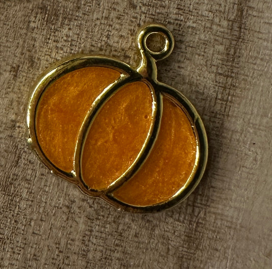 Mini golden pumpkin charm