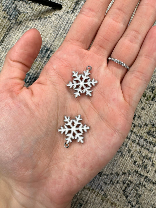 White and silver snowflake