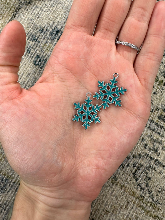 Blue and silver snowflake