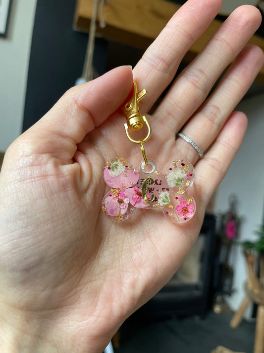 Pink and gold floral